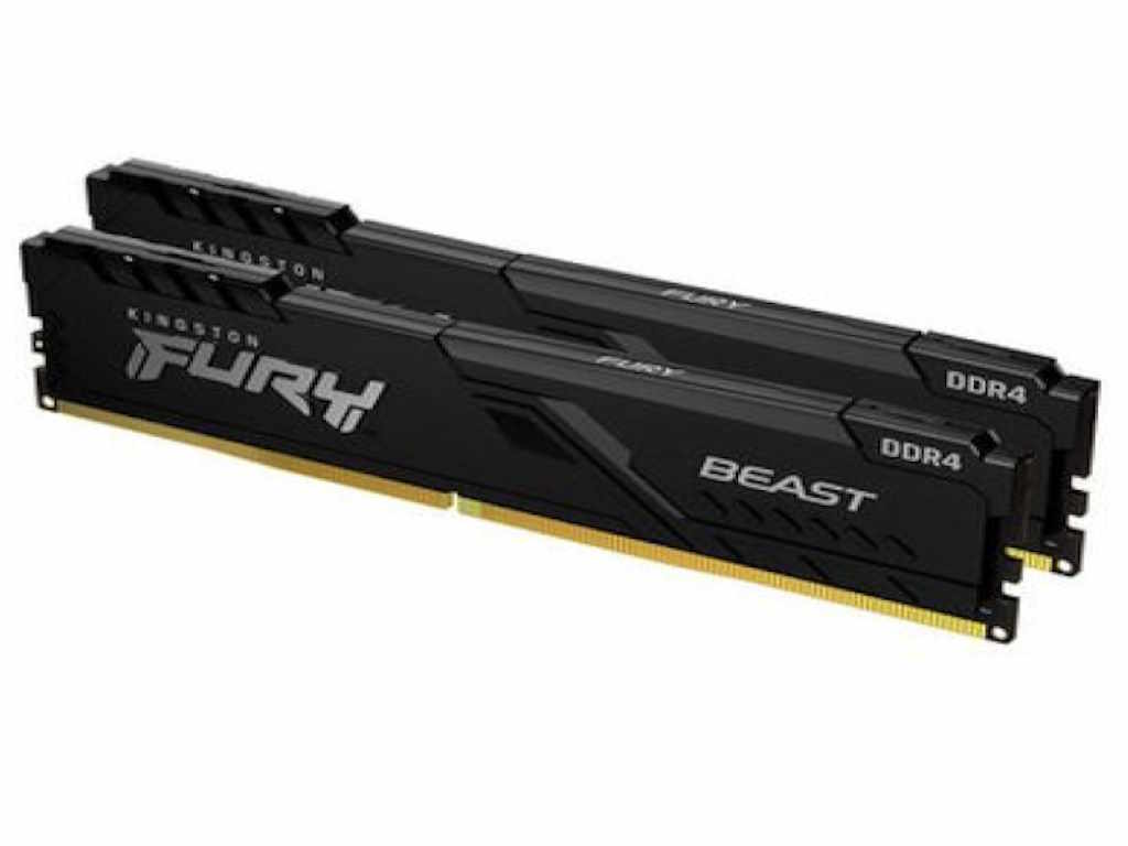 RAM memorija KINGSTON DRAM 64GB 3200MHz DDR4 CL16 DIMM (Kit of 2) FURY Beast crna EAN: 740617319804-7